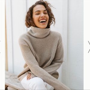 Jenni Kayne | Sweaters | Jenni Kayne Cashmere Turtleneck Sweater In Undyed  Stone Size Xs Nwt | Poshmark